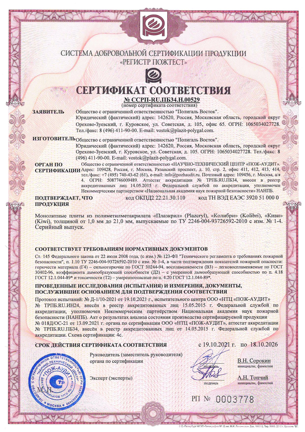 Cертификаты